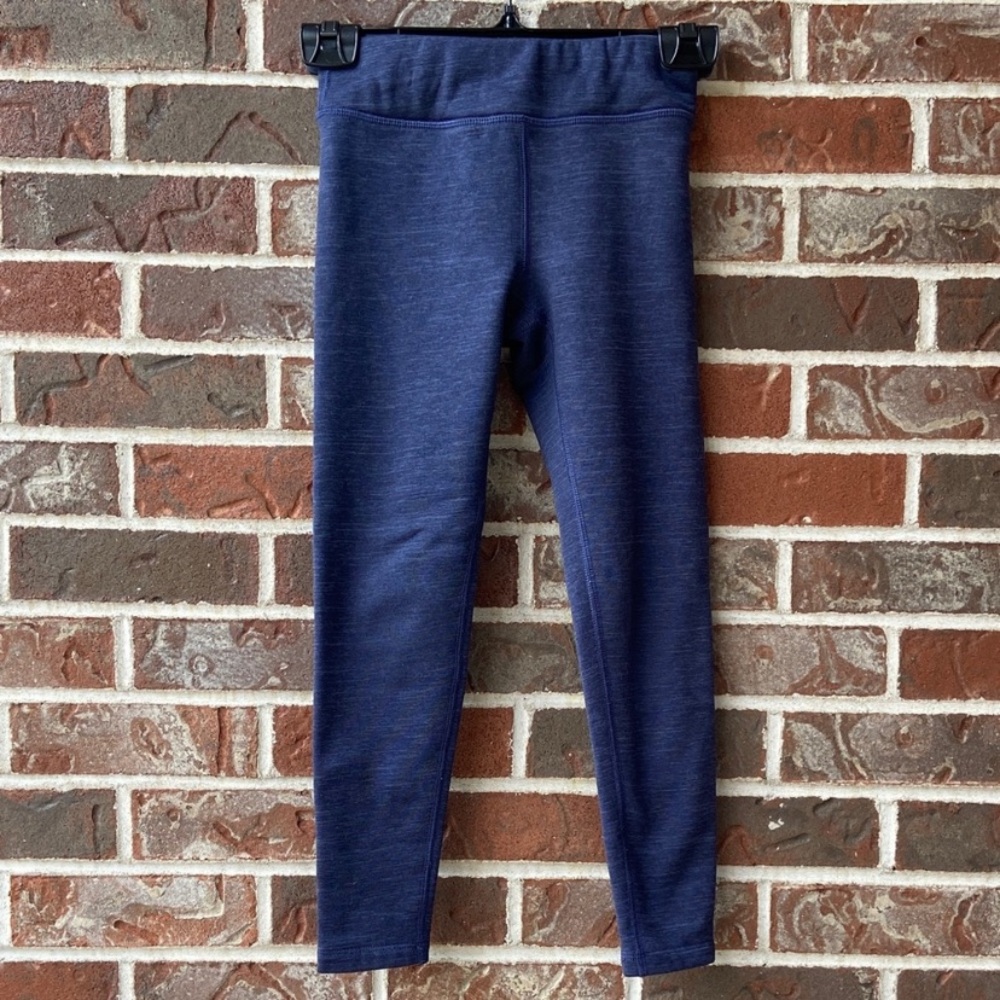 B1G2F 🚨 Athleta Polartec Fleece Lined Navy Blue Leggings